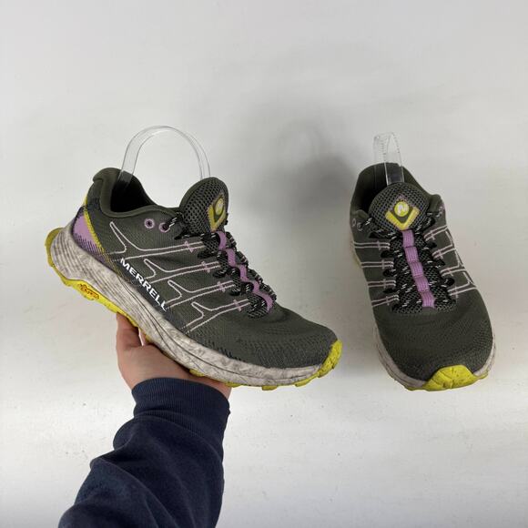 Merrell Moab Flight Sneakers Womens 10 Green Lichen Mesh Low Top Athletic Shoes - Picture 1 of 10